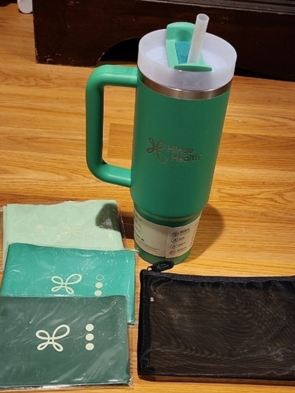 Hinge Health Stanley Teal Insulated Tumbler w/Resistant Bands